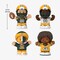 Fisher-Price Little People 4-Pack Green Bay Packers Figures Collector Set